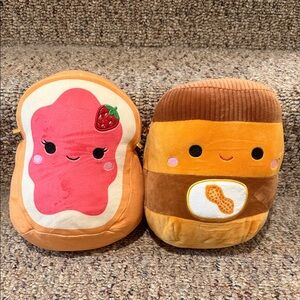 Cute Peanut Butter and Jelly Squishmallow Set